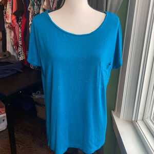 Women's George Shirt Turquoise LG